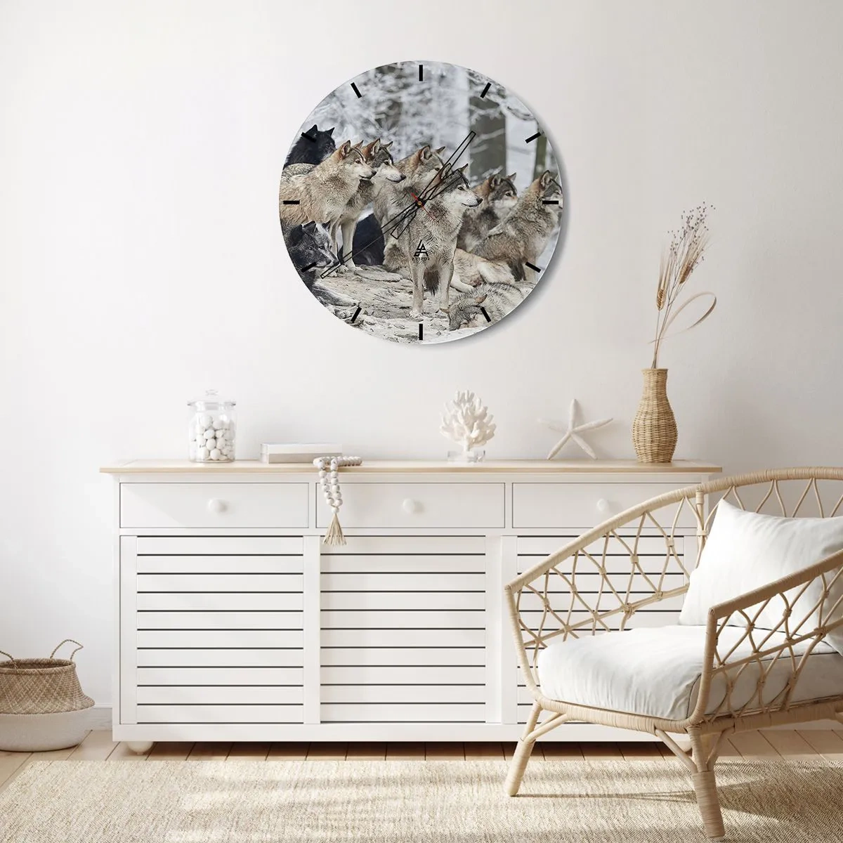 Horloge murale - Pendule murale - Famille et amis - 40x40 cm