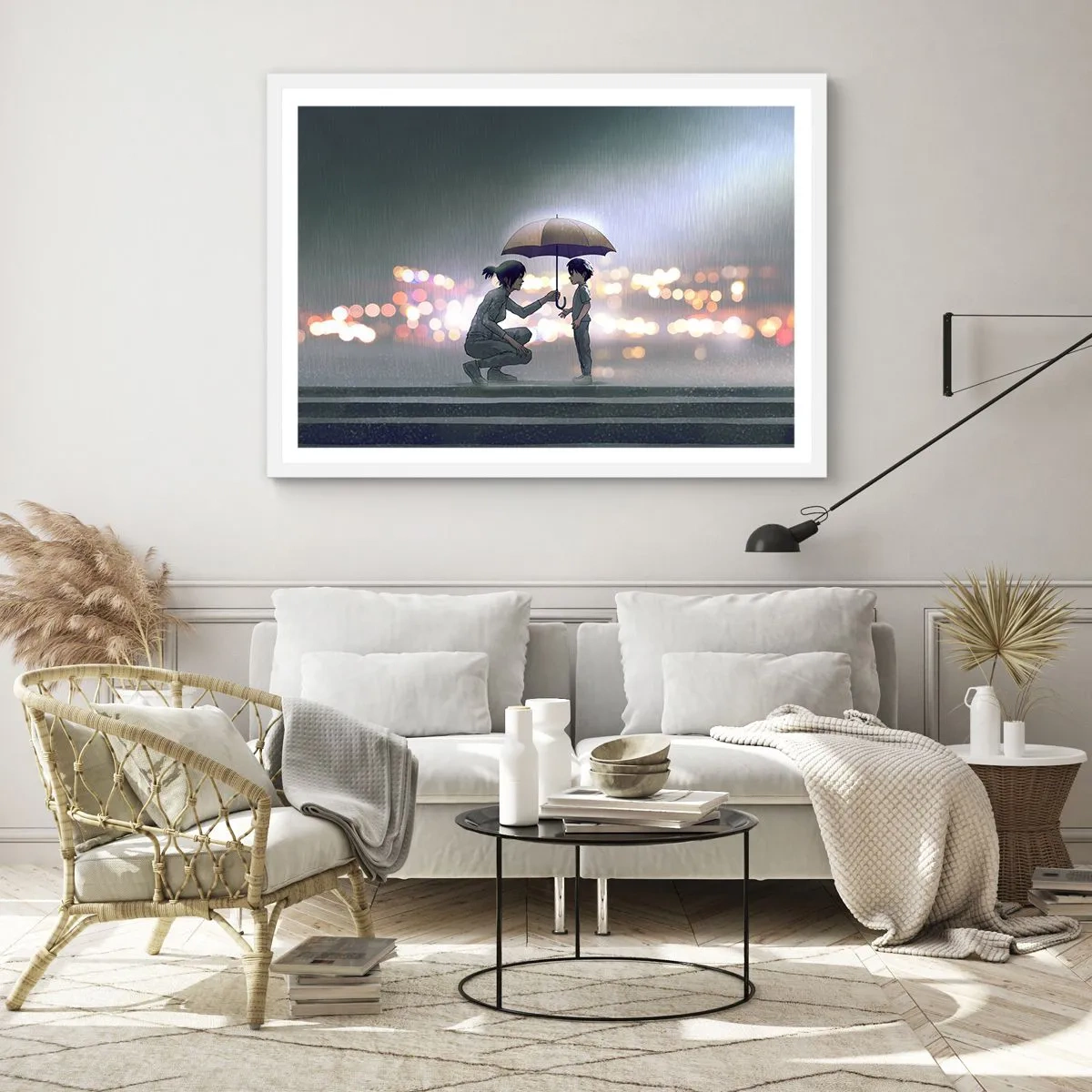 Affiche dans un cadre blanc - Poster - Et maintenant, tout va bien - 100x70 cm