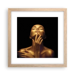 Affiche dans un chêne clair - Poster - Comme de la soie dorée - 30x30 cm