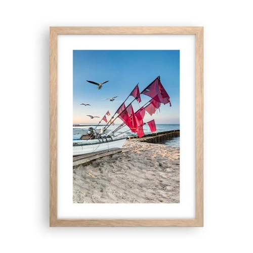 Affiche dans un chêne clair - Poster - Repos mérité - 30x40 cm