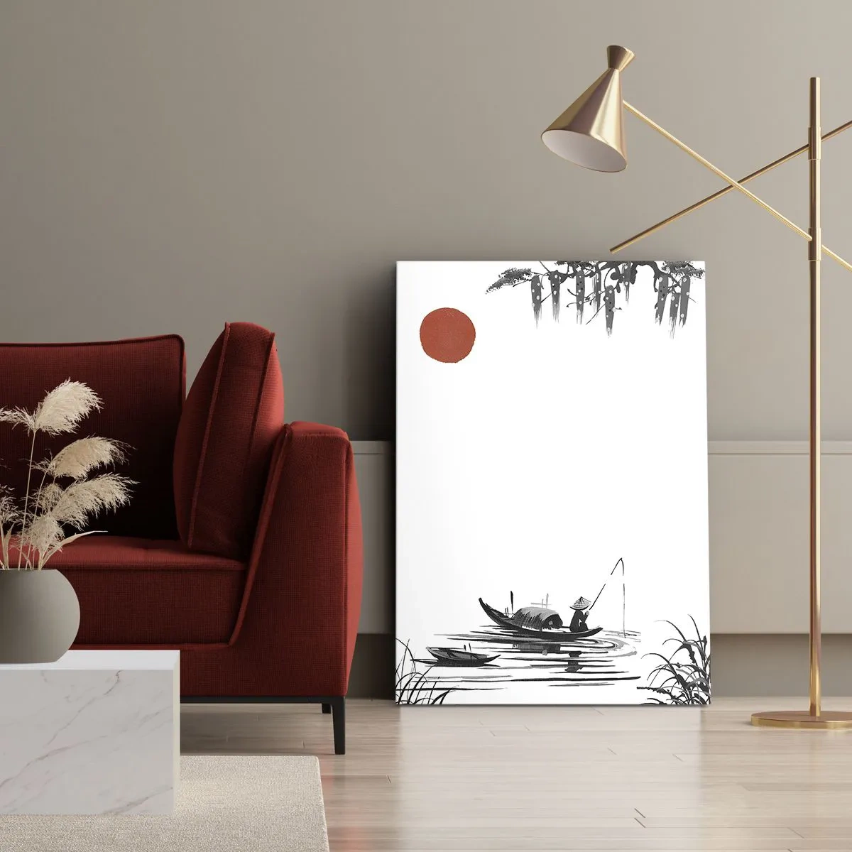 Impression sur toile - Image sur toile - Après-midi asiatique - 55x100 cm
