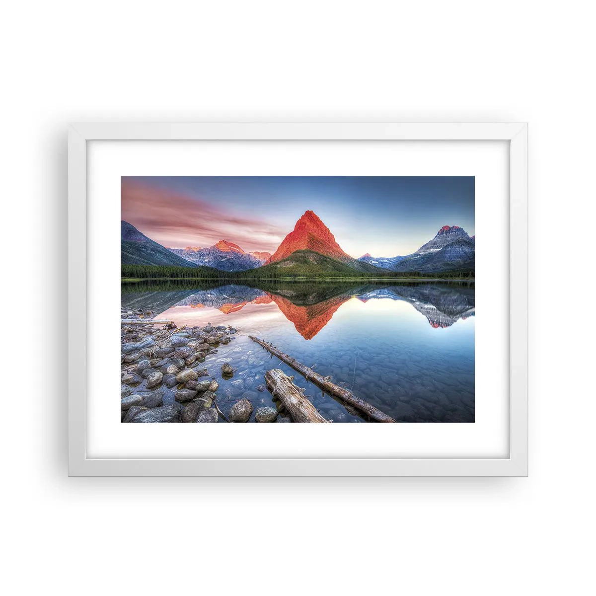 Affiche dans un cadre blanc - Poster - Chaleur et fraicheur - 40x30 cm