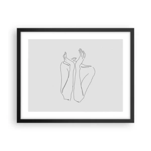 Affiche dans un cadre noir - Poster - De quoi rêvent les femmes - 50x40 cm