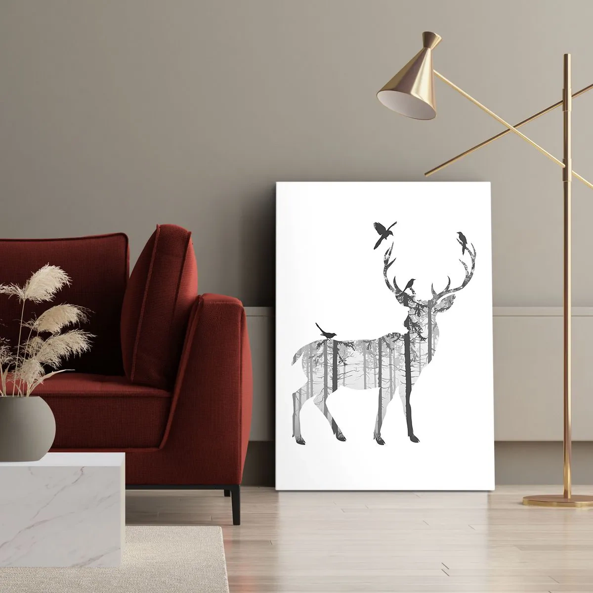 Impression sur toile - Image sur toile - La bonne âme de la forêt - 45x80 cm