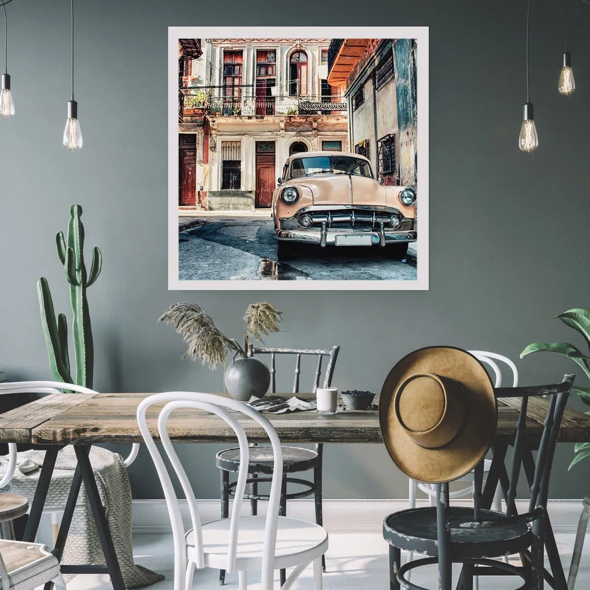 Affiche - Poster - Sieste à La Havane - 50x50 cm