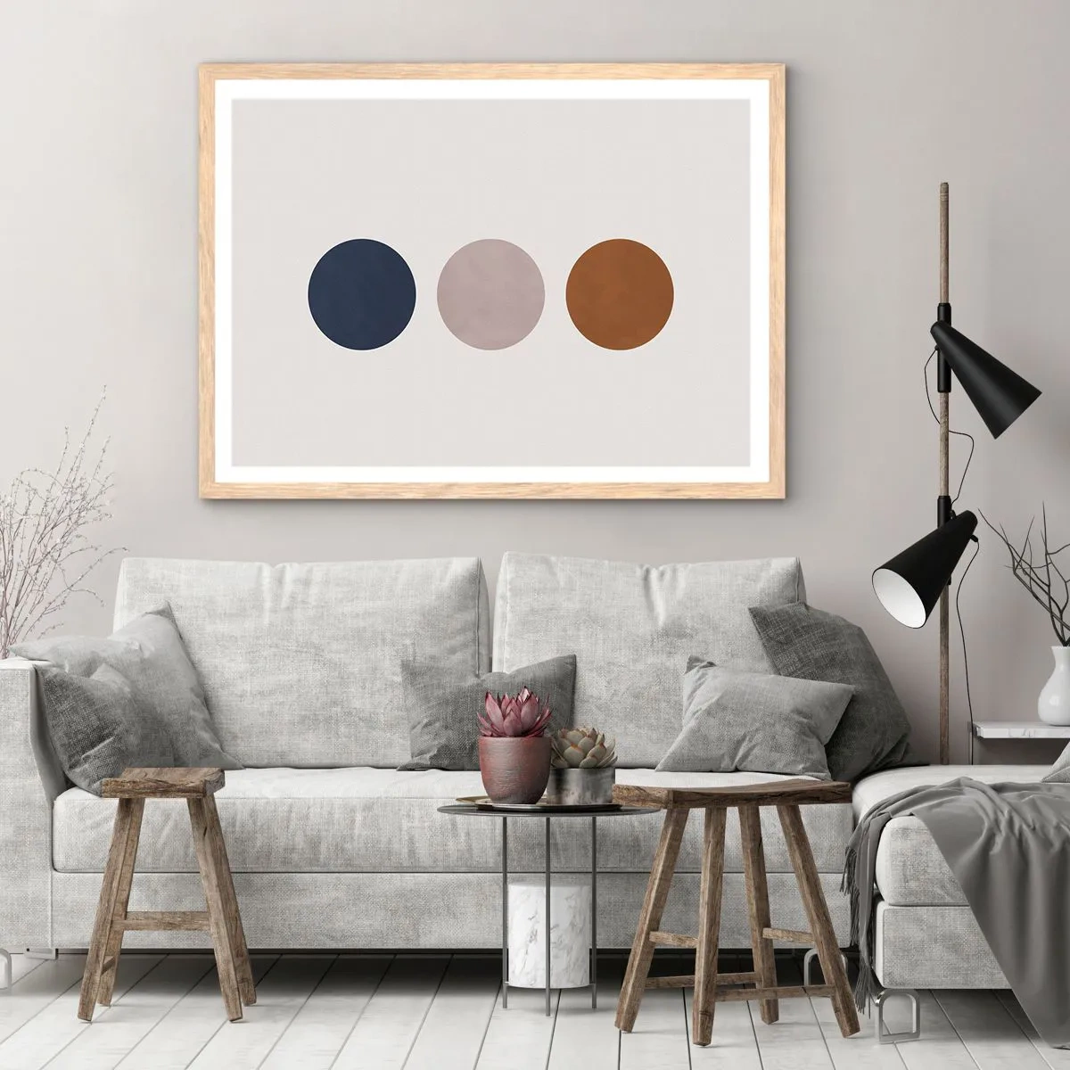 Affiche dans un chêne clair - Poster - Symbole d'excellence - 100x70 cm