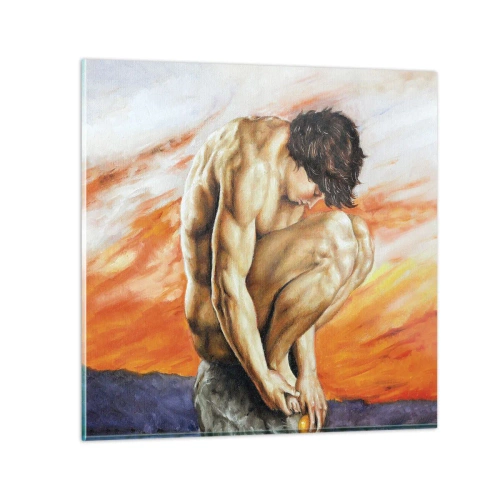 Impression sur verre - Image sur verre - Plongé dans ses pensées - 40x40 cm