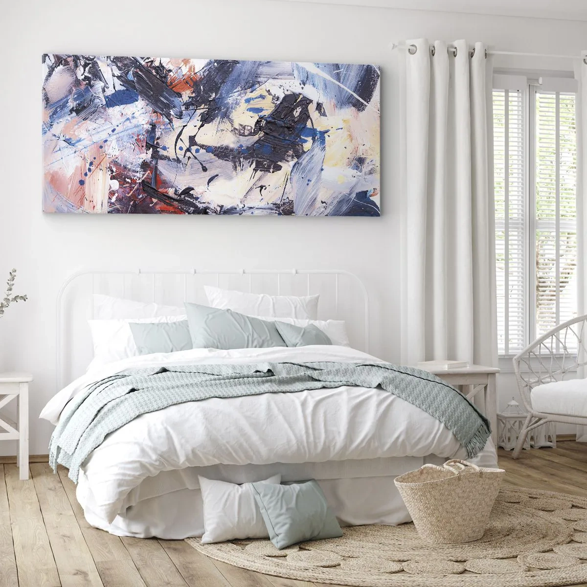 Impression sur toile - Image sur toile - La danse folle de l'abstrait - 90x30 cm