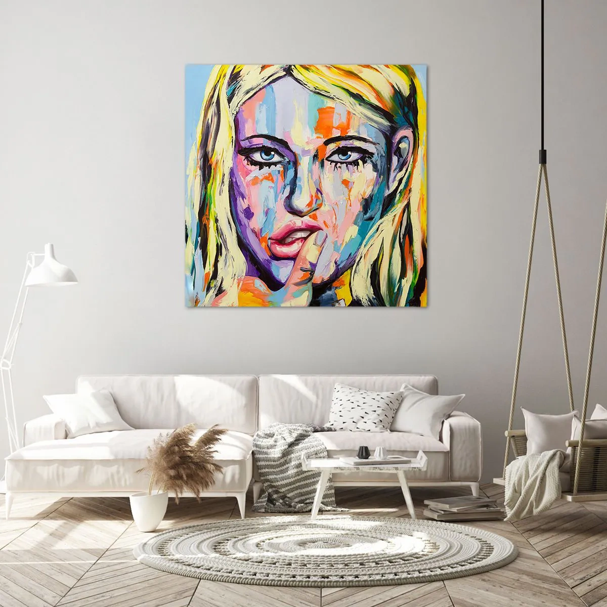 Impression sur toile - Image sur toile - Regarde-la droit dans les yeux - 40x40 cm