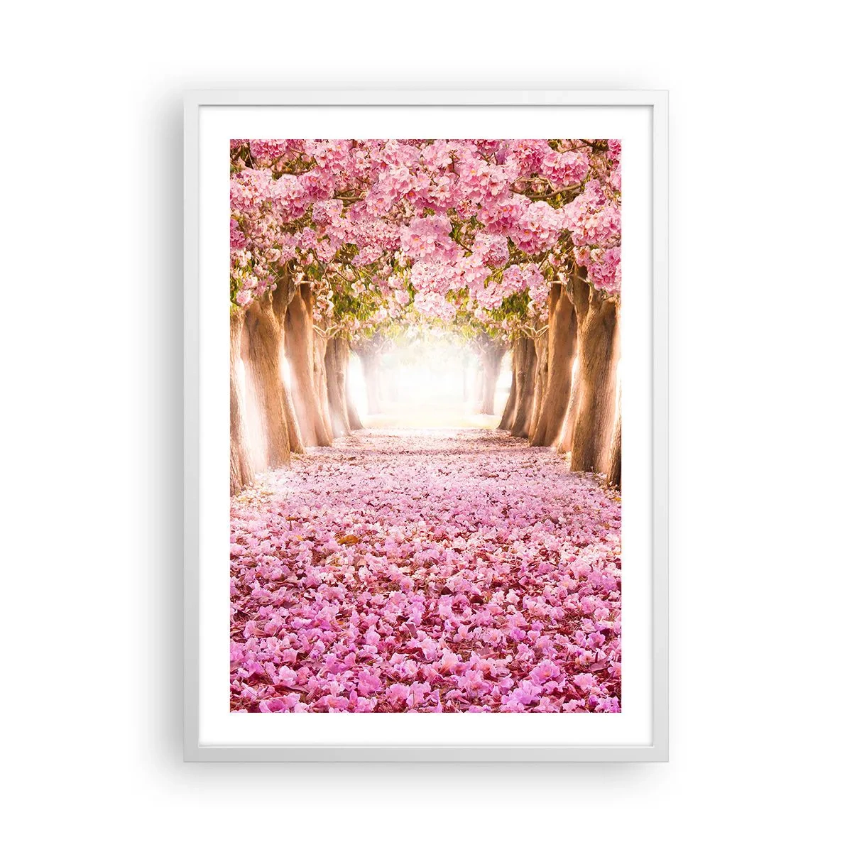 Affiche dans un cadre blanc - Poster - La route du paradis - 50x70 cm