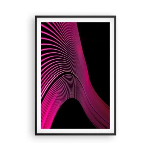 Affiche dans un cadre noir - Poster - Avenue de lumière - 61x91 cm