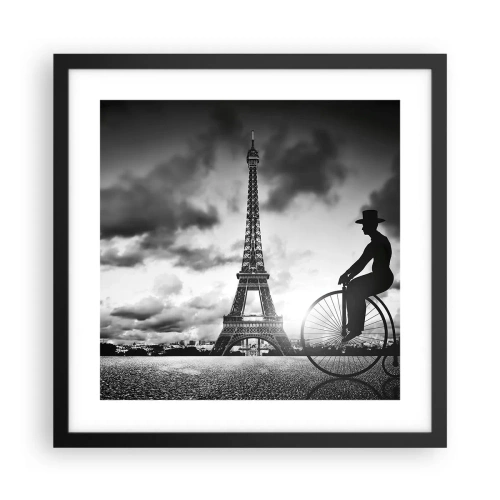 Affiche dans un cadre noir - Poster - Nostalgie de la Belle Epoque - 40x40 cm