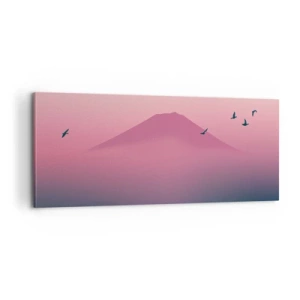 Impression sur toile - Image sur toile - Des pèlerins au dessus des nuages - 100x40 cm