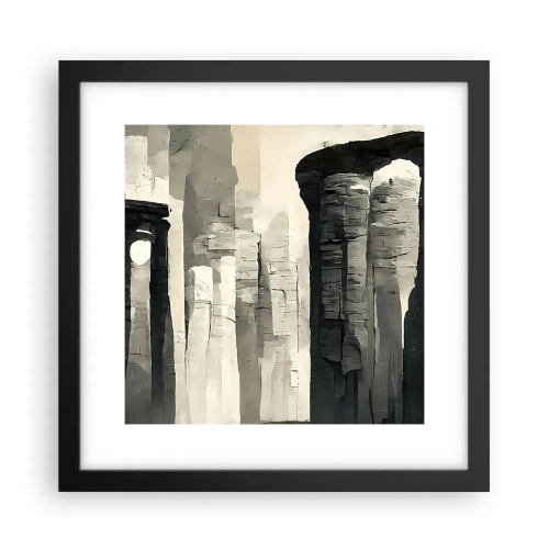 Affiche dans un cadre noir - Poster - La majesté de l'Antiquité - 30x30 cm