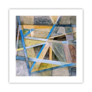 Affiche - Poster - Tout droit ou en diagonale ? - 40x40 cm