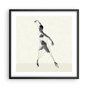 Affiche dans un cadre noir - Poster - Dans le théatre de la vie - 50x50 cm