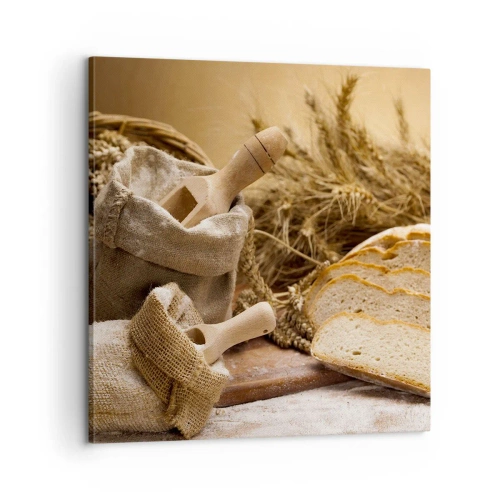 Impression sur toile - Image sur toile - Comment il coupe avec un couteau - 60x60 cm