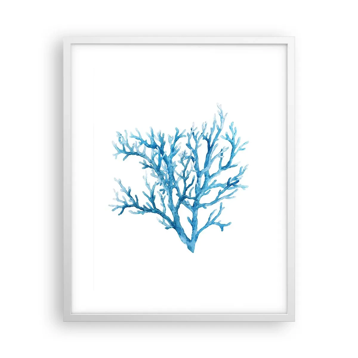 Affiche dans un cadre blanc - Poster - Filigrane nautique - 40x50 cm