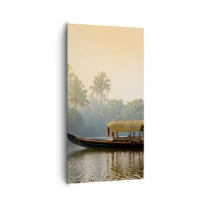 Impression sur toile - Image sur toile - Maison sur la rivière - 65x120 cm