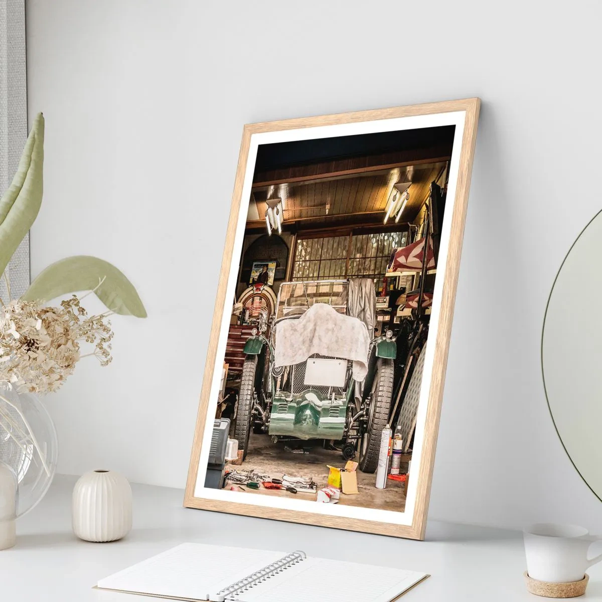 Affiche dans un chêne clair - Poster - Retour vers le passé - 61x91 cm