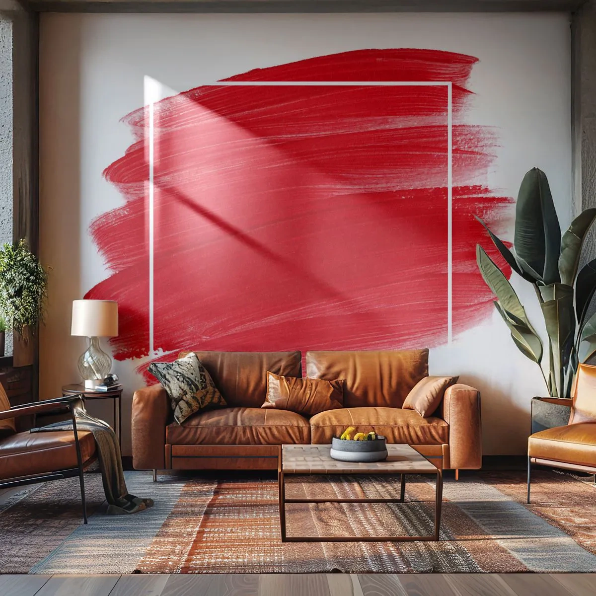 Papier Peint Autocollant Deluxe Sticker - En dehors du cadre - Abstraction, Morceau, Minimalisme - 250x175 cm