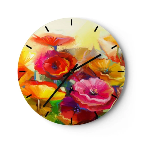 Horloge murale - Pendule murale - Pas seulement rouge - 40x40 cm
