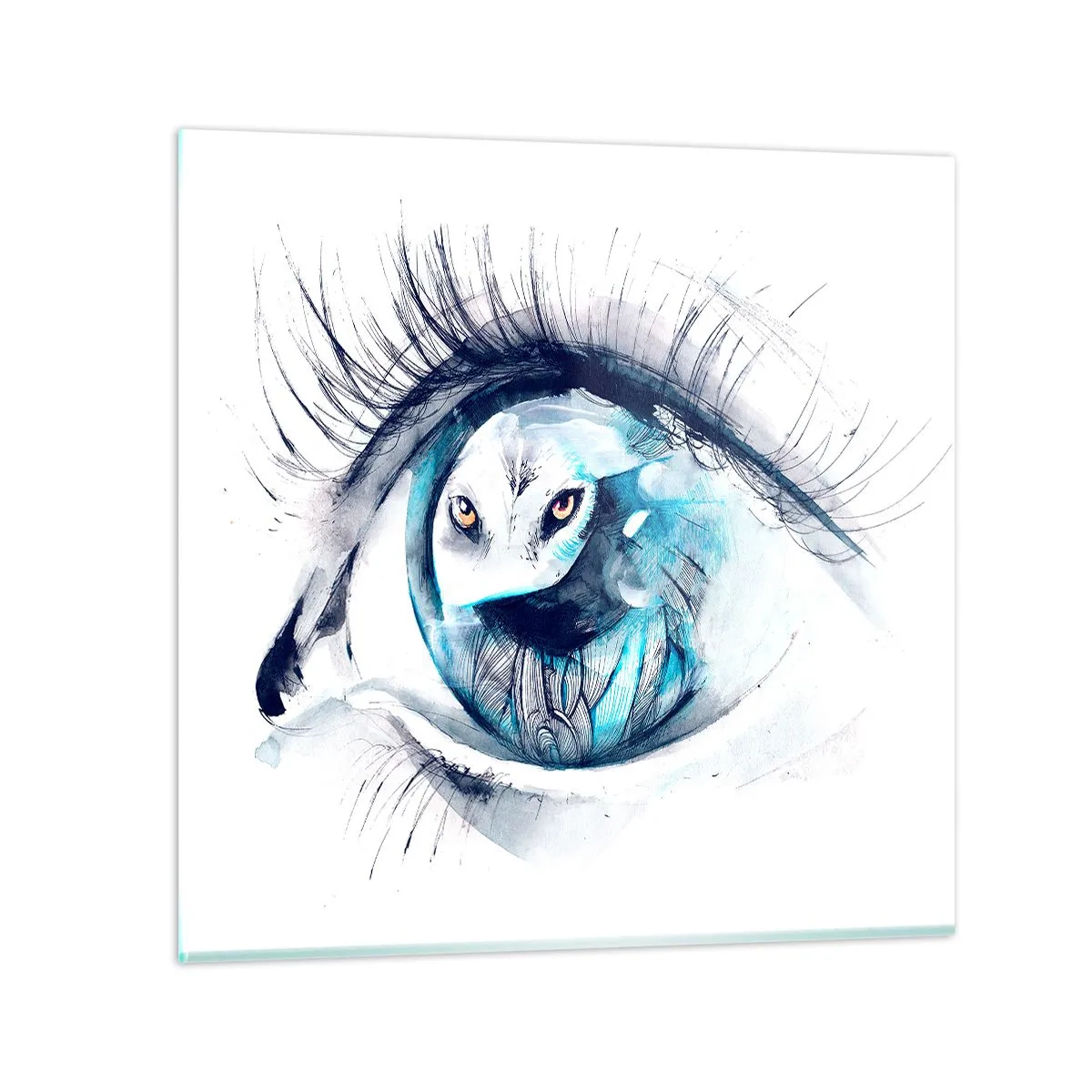 Impression sur verre - Image sur verre - Face à face avec la nature sauvage - 70x70 cm