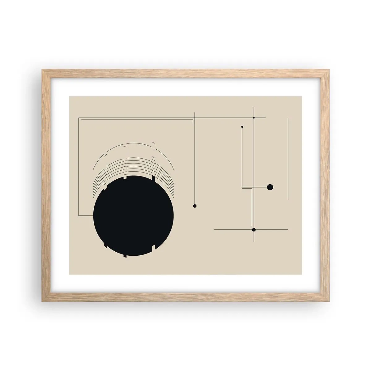 Affiche dans un chêne clair - Poster - Une composition flexible et dynamique - 50x40 cm