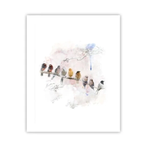 Affiche - Poster - Rencontre ailée - 40x50 cm