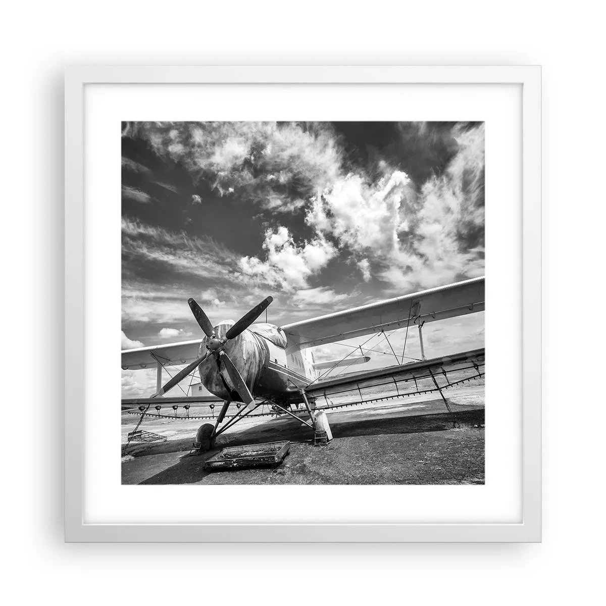 Affiche dans un cadre blanc - Poster - Je suis impatient! - 40x40 cm