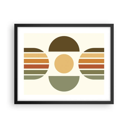 Affiche dans un cadre noir - Poster - Dans les coulaurs de la terre - 50x40 cm