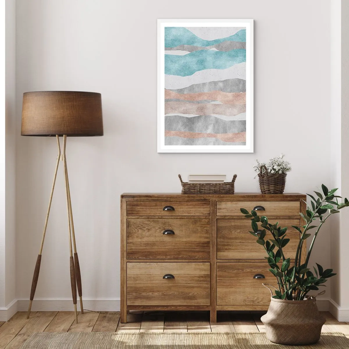 Affiche dans un cadre blanc - Poster - Une étude de proximité - 70x100 cm