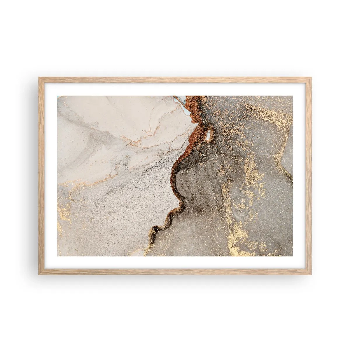 Affiche dans un chêne clair - Poster - Aux frontières des couleurs - 70x50 cm