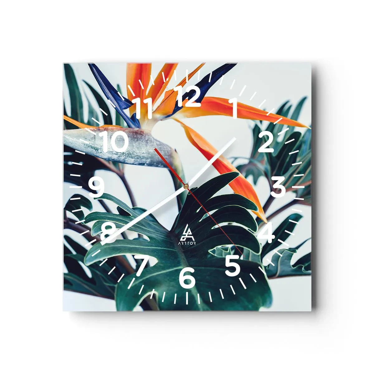 Horloge murale - Pendule murale - Le buisson oiseaux - 30x30 cm
