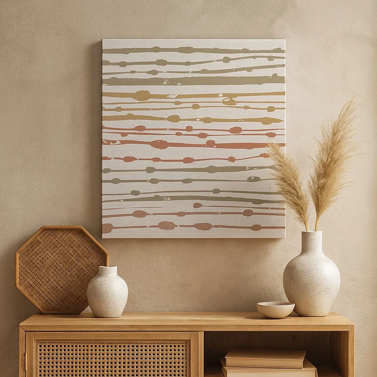 Impression sur toile - Image sur toile - Notation musicale des couleurs - 30x30 cm