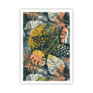 Affiche - Poster - Fantaisie feuillue - 70x100 cm