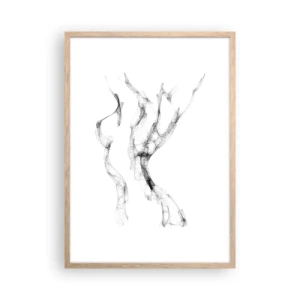 Affiche dans un chêne clair - Poster - Belle et forte - 50x70 cm