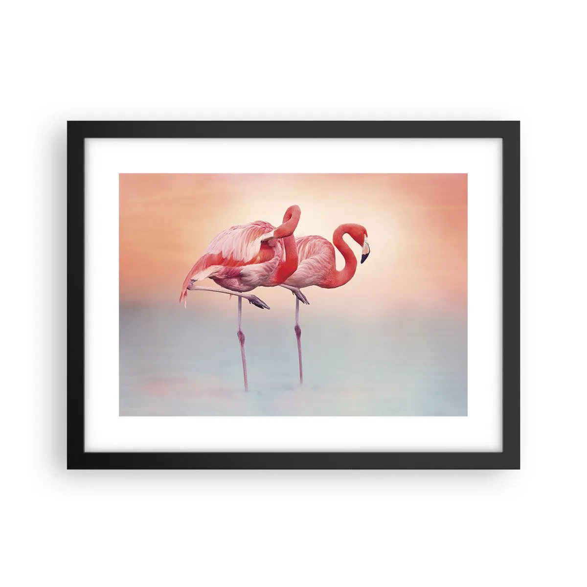 Affiche dans un cadre noir - Poster - Dans les couleurs du soleil couchant - 40x30 cm