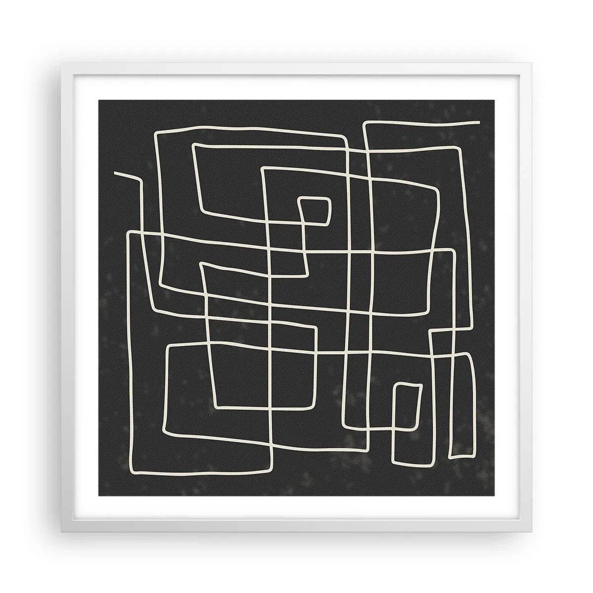 Affiche dans un cadre blanc - Poster - Pas aussi simple - 60x60 cm