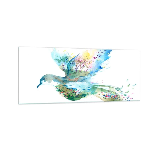 Impression sur verre - Image sur verre - Sur les ailes de la nature - 100x40 cm