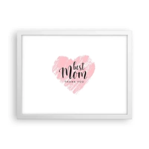 Affiche dans un cadre blanc - Poster - Toujours au bon moment - 40x30 cm