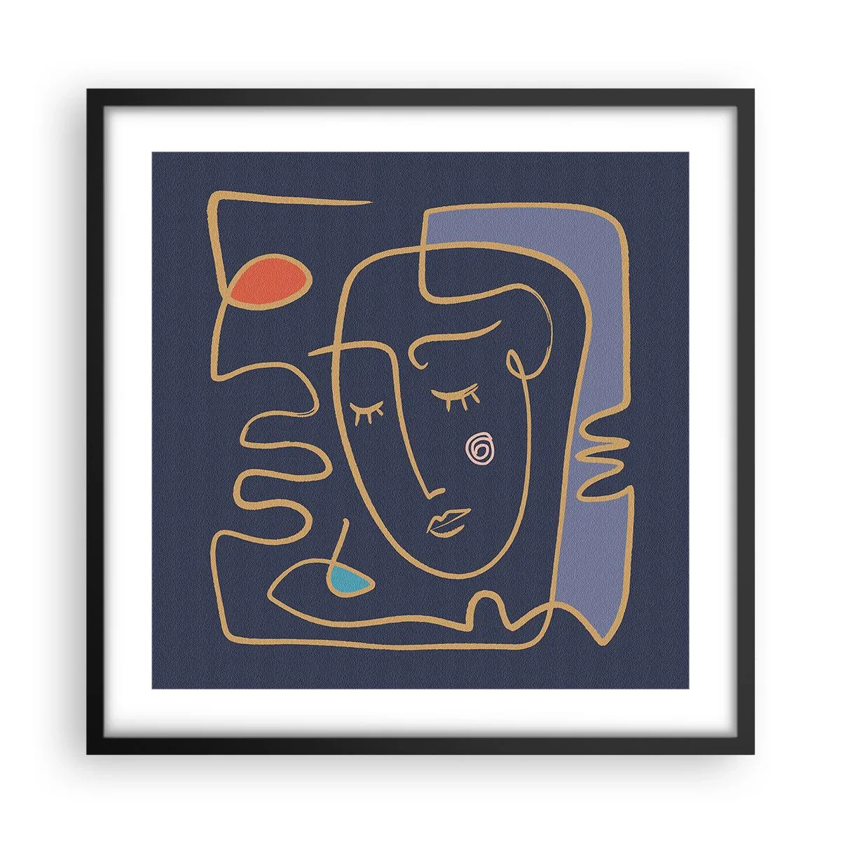 Affiche dans un cadre noir - Poster - En réflexion - 50x50 cm