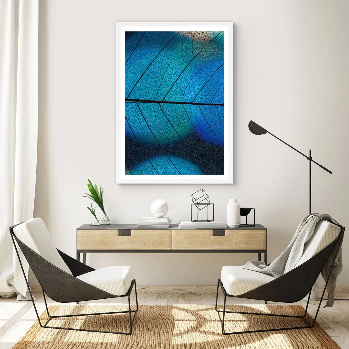 Affiche dans un cadre blanc - Poster - Construction complexe - 50x70 cm