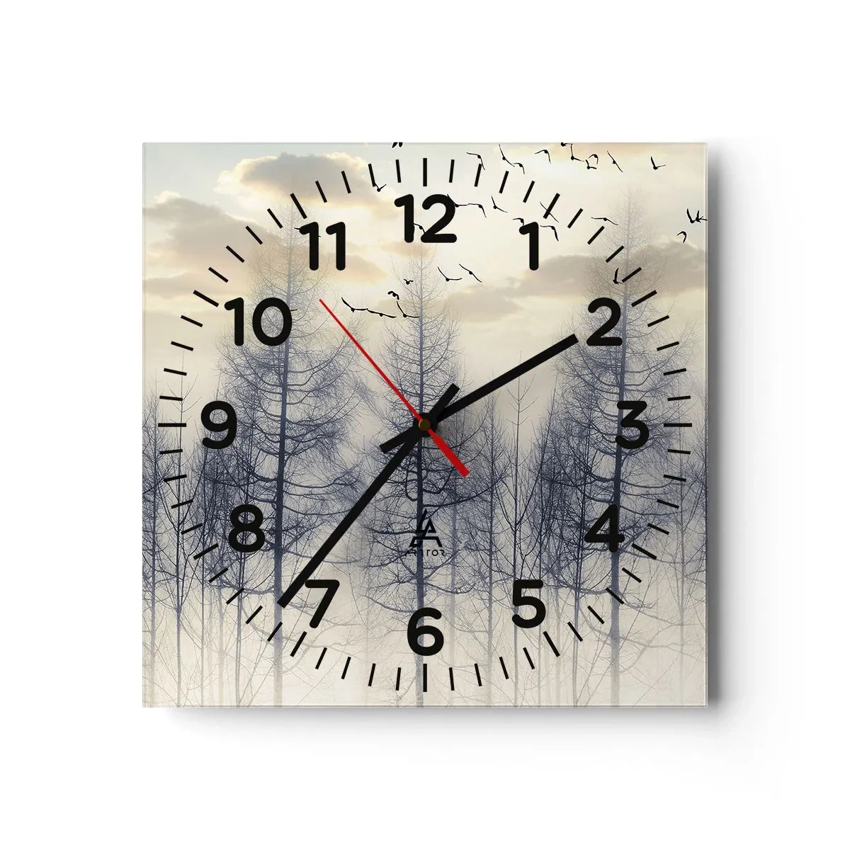 Horloge murale - Pendule murale - L'âme de la forêt - 30x30 cm