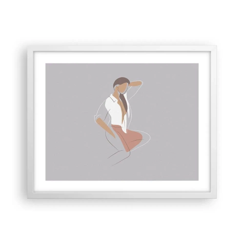 Affiche dans un cadre blanc - Poster - Contour gracieux - 50x40 cm