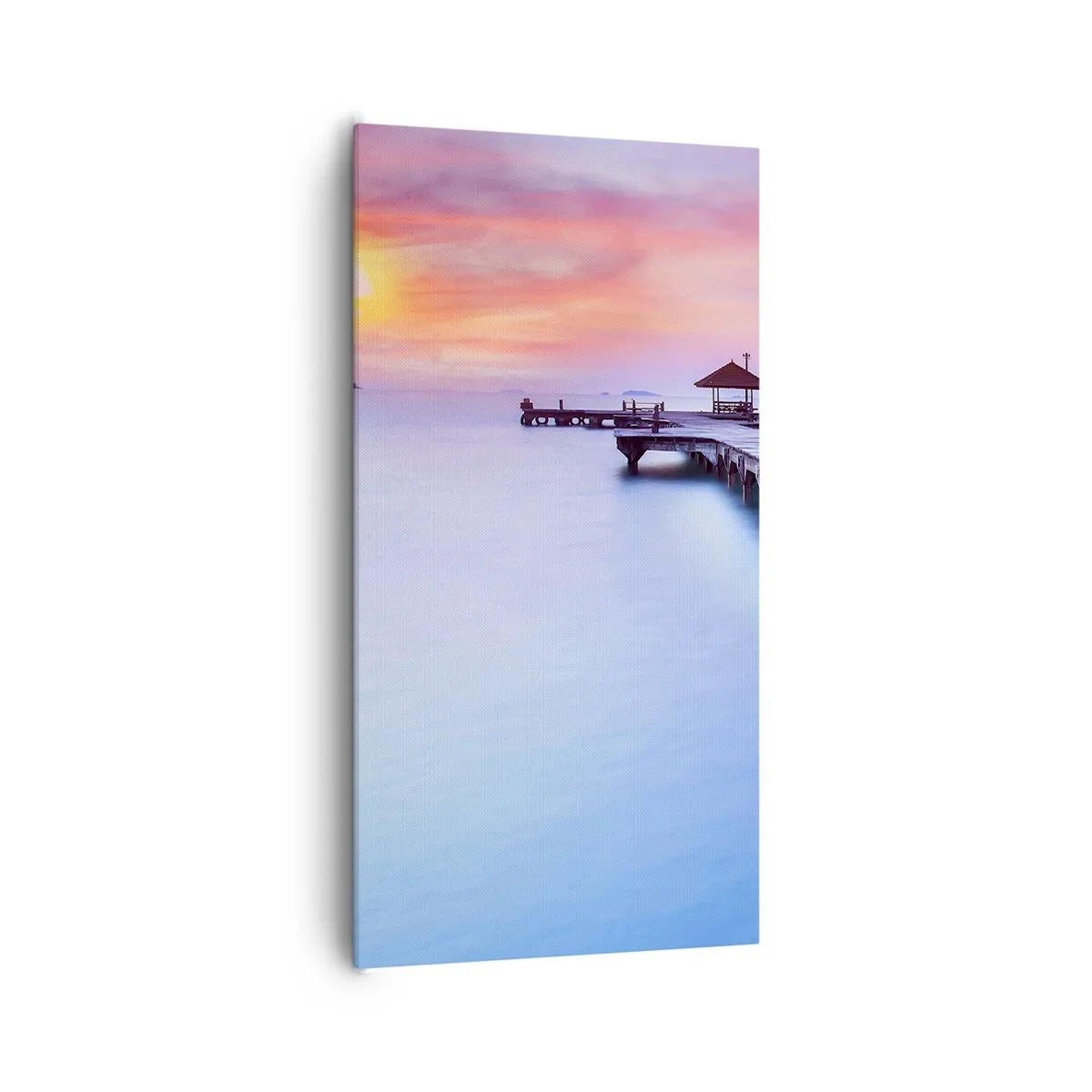 Impression sur toile - Image sur toile - Une mer de calme jusqu'à l'horizon - 65x120 cm