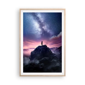 Affiche dans un chêne clair - Poster - Et il a ressenti la vie - 61x91 cm