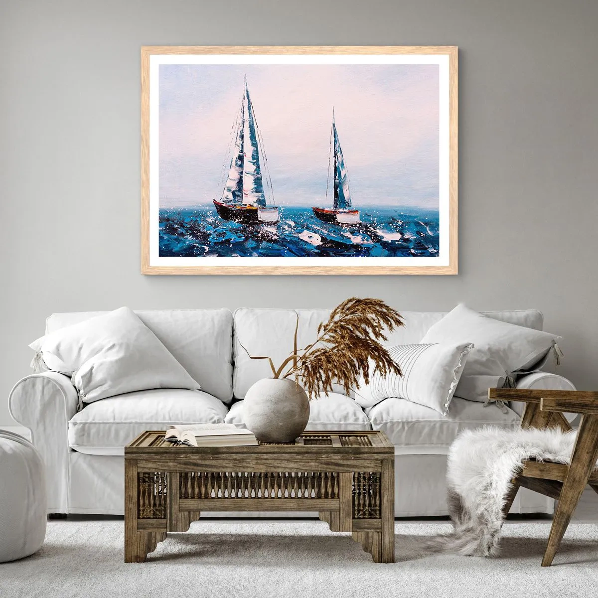 Affiche dans un chêne clair - Poster - Confrérie du vent - 100x70 cm