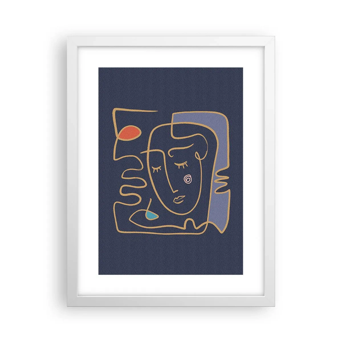 Affiche dans un cadre blanc - Poster - En réflexion - 30x40 cm