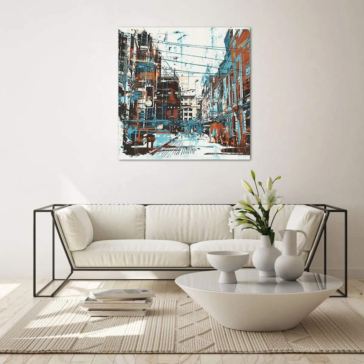 Impression sur verre - Image sur verre - Un sentier de ville usé - 60x60 cm